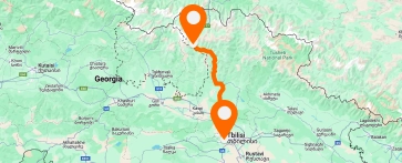 Tbilisi — Gudauri — вертикальное расположение