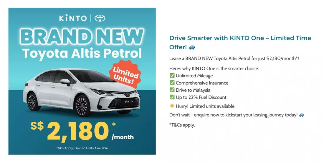 car leasing from Kinto One