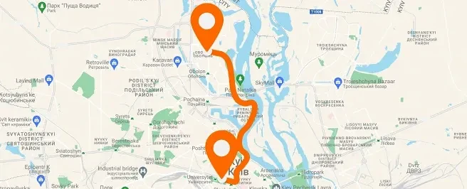 Obolon — Kyiv center — vertical layout