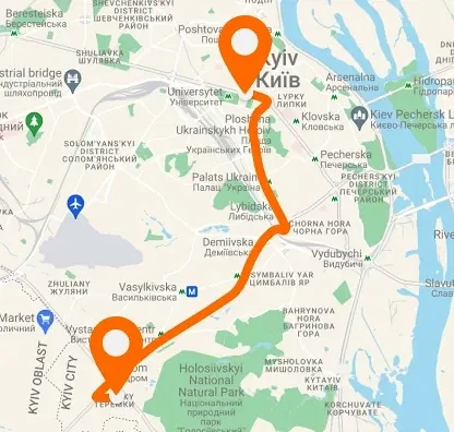 Teremky — Kyiv center — horizontal layout