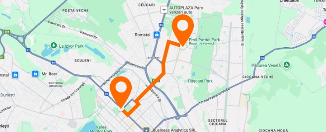 Râșcani — centrul Chișinăului — poziționare verticală