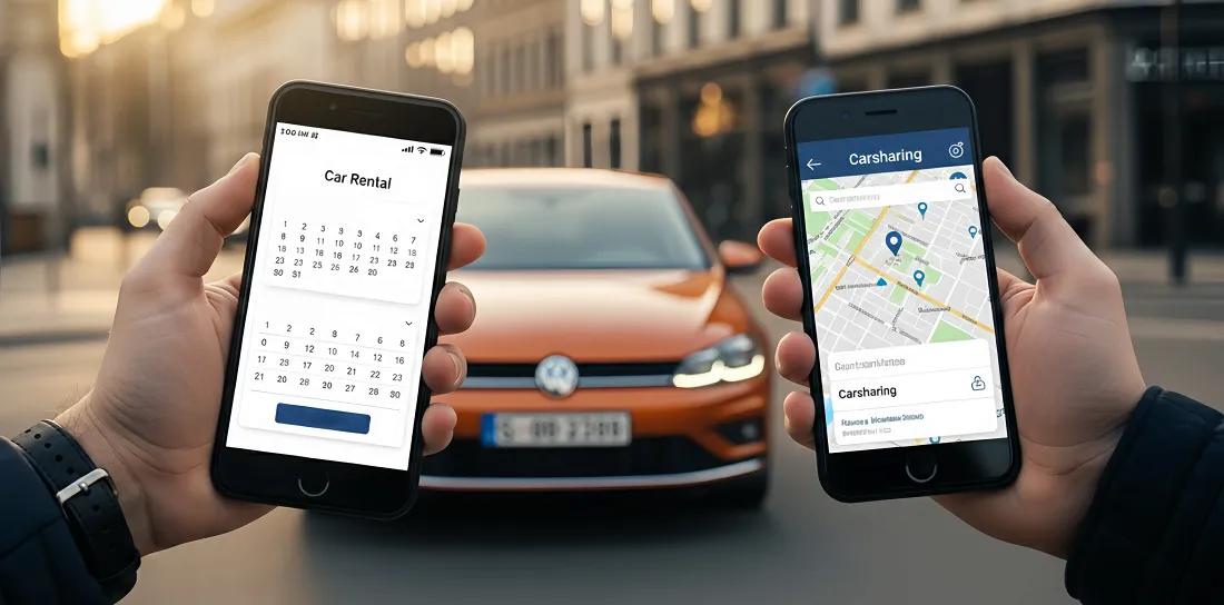monthly car rental vs on demand carsharing